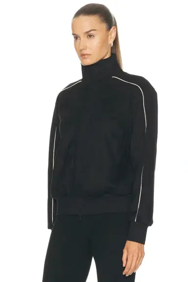 Fear of God ESSENTIALS Signature Vintage Fit Track Suede Fleece Jacket | Thumbnail 3 Fear of God ESSENTIALS Signature Vintage Fit Track Suede Fleece Jacket | Thumbnail 3
