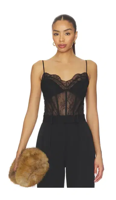 Simkhai Angelina Lace Bustier Bodysuit | Thumbnail 1 Simkhai Angelina Lace Bustier Bodysuit | Thumbnail 1