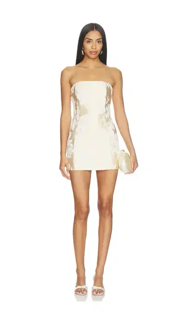 Milkwhite Strapless Mini Dress | Thumbnail 1 Milkwhite Strapless Mini Dress | Thumbnail 1