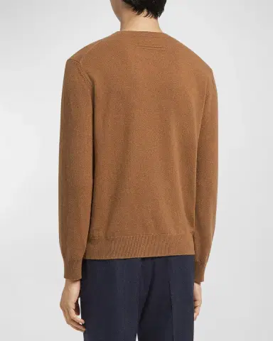 ZEGNA Men's Oasi Cashmere Crewneck Sweater | Thumbnail 3 ZEGNA Men's Oasi Cashmere Crewneck Sweater | Thumbnail 3