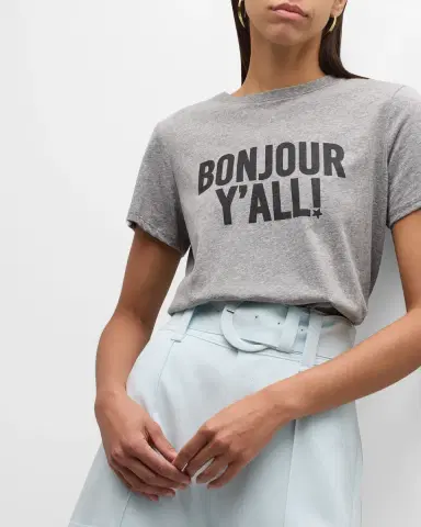 Cinq à Sept Bonjour Y 'all Short-Sleeve T-Shirt | Thumbnail 7 Cinq à Sept Bonjour Y 'all Short-Sleeve T-Shirt | Thumbnail 7