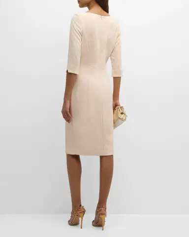 Black Halo Marissa 3/4-Sleeve Ponte Sheath Dress | Thumbnail 3 Black Halo Marissa 3/4-Sleeve Ponte Sheath Dress | Thumbnail 3