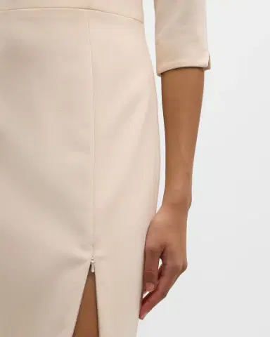 Black Halo Marissa 3/4-Sleeve Ponte Sheath Dress | Thumbnail 4 Black Halo Marissa 3/4-Sleeve Ponte Sheath Dress | Thumbnail 4