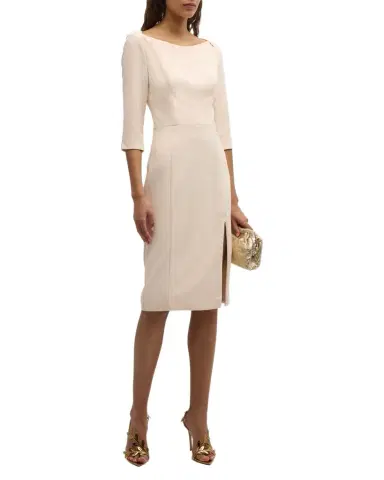 Black Halo Marissa 3/4-Sleeve Ponte Sheath Dress | Thumbnail 1 Black Halo Marissa 3/4-Sleeve Ponte Sheath Dress | Thumbnail 1