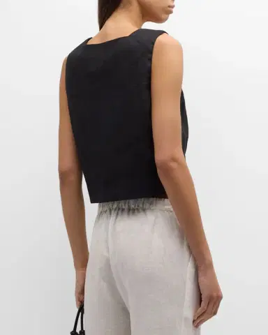 RAILS Akira Cropped Linen Blouse | Thumbnail 3 RAILS Akira Cropped Linen Blouse | Thumbnail 3