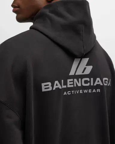 Balenciaga Men 's Activewear Oversized Hoodie | Thumbnail 6 Balenciaga Men 's Activewear Oversized Hoodie | Thumbnail 6