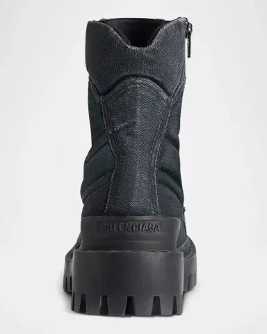 Balenciaga Men 's Strike Bootie Lace-Up Canvas Ankle Boots | Thumbnail 3 Balenciaga Men 's Strike Bootie Lace-Up Canvas Ankle Boots | Thumbnail 3
