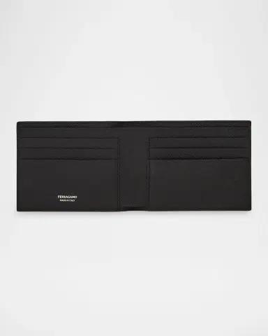 Ferragamo Men 's Micro Gancio Leather Bifold Wallet | Thumbnail 3 Ferragamo Men 's Micro Gancio Leather Bifold Wallet | Thumbnail 3