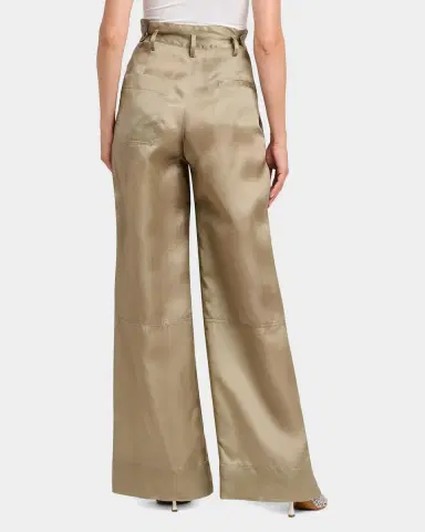 Alberta Ferretti High-Rise Pleated Silk Wide-Leg Trousers | Thumbnail 2 Alberta Ferretti High-Rise Pleated Silk Wide-Leg Trousers | Thumbnail 2