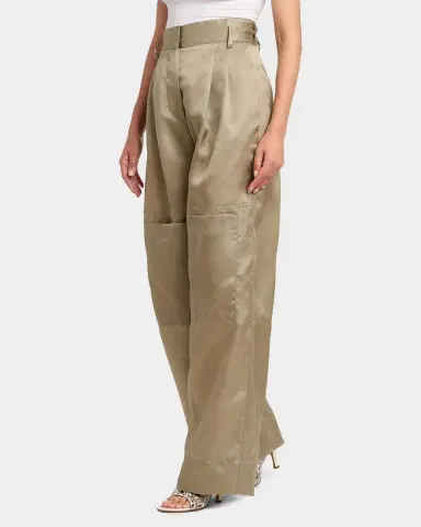 Alberta Ferretti High-Rise Pleated Silk Wide-Leg Trousers | Thumbnail 5 Alberta Ferretti High-Rise Pleated Silk Wide-Leg Trousers | Thumbnail 5