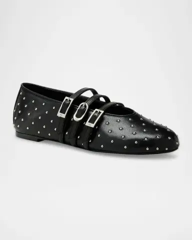 Stuart Weitzman Sostud Leather Mary Jane Belted Ballerina Flats | Thumbnail 4 Stuart Weitzman Sostud Leather Mary Jane Belted Ballerina Flats | Thumbnail 4