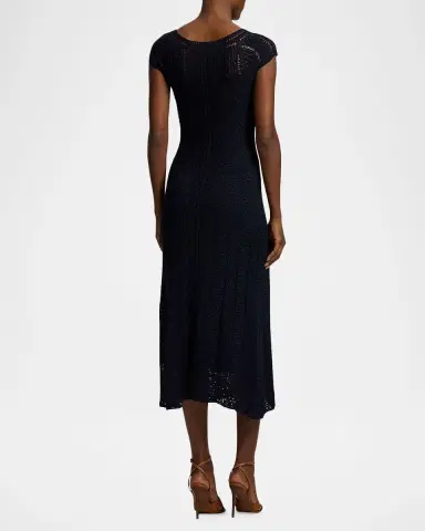 Ralph Lauren Collection Crosley Hand-Crocheted Silk Day Dress | Thumbnail 2 Ralph Lauren Collection Crosley Hand-Crocheted Silk Day Dress | Thumbnail 2