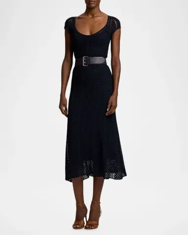 Ralph Lauren Collection Crosley Hand-Crocheted Silk Day Dress | Thumbnail 3 Ralph Lauren Collection Crosley Hand-Crocheted Silk Day Dress | Thumbnail 3