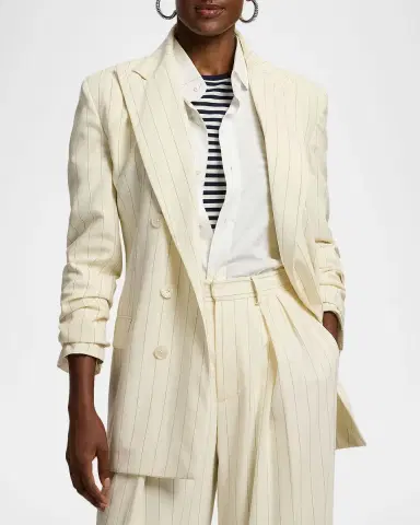 Ralph Lauren Collection Ramona Striped Wool Jacket | Thumbnail 3 Ralph Lauren Collection Ramona Striped Wool Jacket | Thumbnail 3
