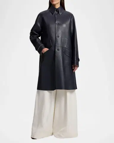 Ralph Lauren Collection Ottis Lambskin Balmacaan Coat | Thumbnail 2 Ralph Lauren Collection Ottis Lambskin Balmacaan Coat | Thumbnail 2