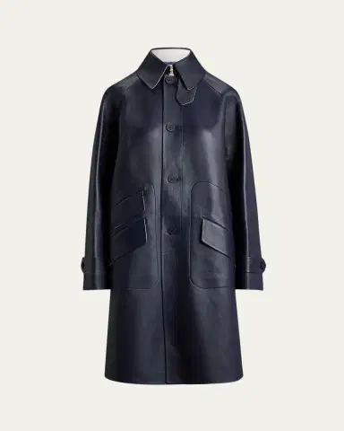 Ralph Lauren Collection Ottis Lambskin Balmacaan Coat | Thumbnail 4 Ralph Lauren Collection Ottis Lambskin Balmacaan Coat | Thumbnail 4