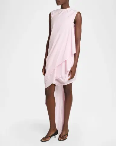 Jacquemus Traversin Courte Asymmetric Draped Sleeveless Dress | Thumbnail 4 Jacquemus Traversin Courte Asymmetric Draped Sleeveless Dress | Thumbnail 4