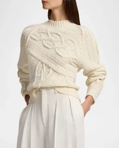Ralph Lauren Collection Cable Knit Cashmere Crewneck Sweater | Thumbnail 5 Ralph Lauren Collection Cable Knit Cashmere Crewneck Sweater | Thumbnail 5