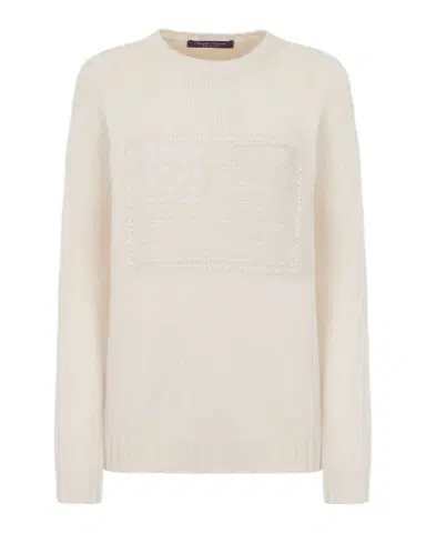 Ralph Lauren Collection Flag Cashmere Crewneck Sweater | Thumbnail 1 Ralph Lauren Collection Flag Cashmere Crewneck Sweater | Thumbnail 1