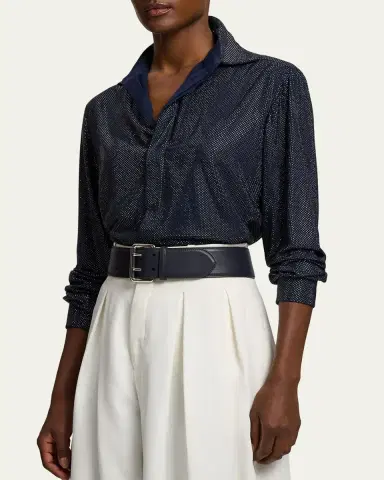 Ralph Lauren Collection Adrien Relaxed Fit Embellished Shirt | Thumbnail 7 Ralph Lauren Collection Adrien Relaxed Fit Embellished Shirt | Thumbnail 7