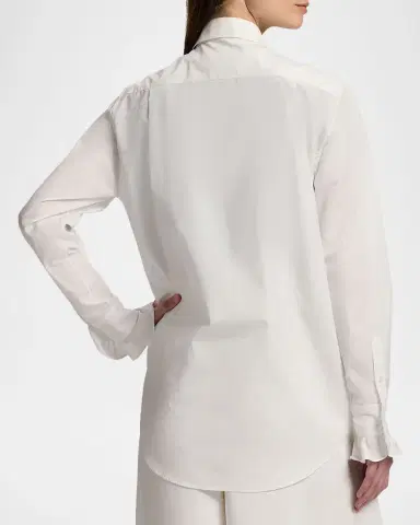 Ralph Lauren Collection Addison Ruffle-Trim Broadcloth Shirt | Thumbnail 2 Ralph Lauren Collection Addison Ruffle-Trim Broadcloth Shirt | Thumbnail 2