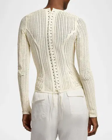 Ralph Lauren Collection Tabetha Woven Lambskin Jacket | Thumbnail 3 Ralph Lauren Collection Tabetha Woven Lambskin Jacket | Thumbnail 3