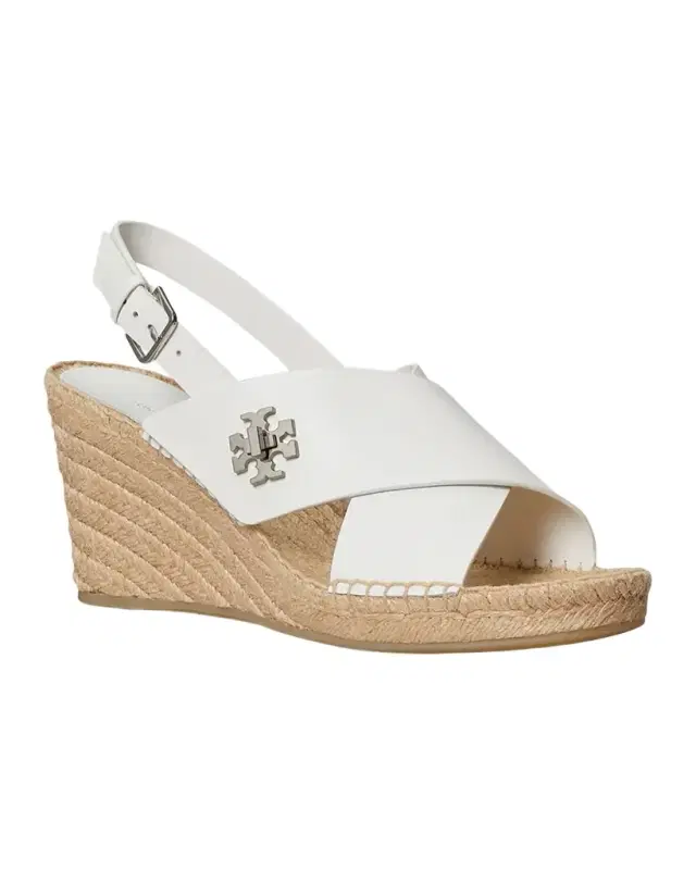 Turnlock Leather Slingback Espadrille Wedge Sandals Turnlock Leather Slingback Espadrille Wedge Sandals