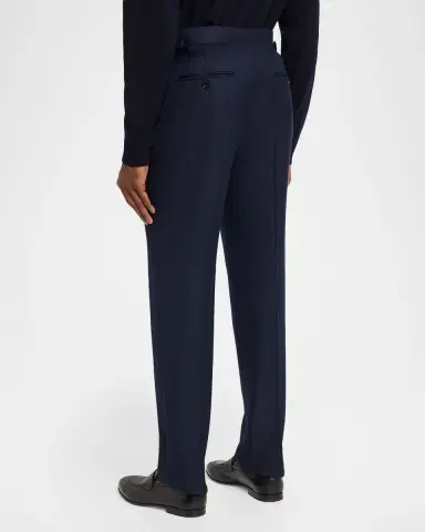 dunhill Men 's Super 170s Wool Flat-Front Trousers | Thumbnail 2 dunhill Men 's Super 170s Wool Flat-Front Trousers | Thumbnail 2