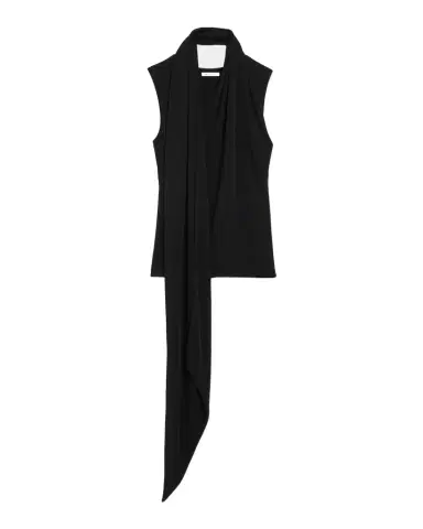 Ami Paris Sleeveless Scarf-Neck Lavaliere Top | Thumbnail 1 Ami Paris Sleeveless Scarf-Neck Lavaliere Top | Thumbnail 1