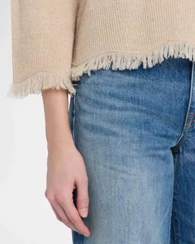 Autumn Cashmere Scalloped Fringe-Trim Cashmere Sweater | Thumbnail 5 Autumn Cashmere Scalloped Fringe-Trim Cashmere Sweater | Thumbnail 5