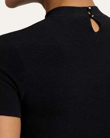 Ralph Lauren Collection Stretch Short-Sleeve Sweater | Thumbnail 9 Ralph Lauren Collection Stretch Short-Sleeve Sweater | Thumbnail 9