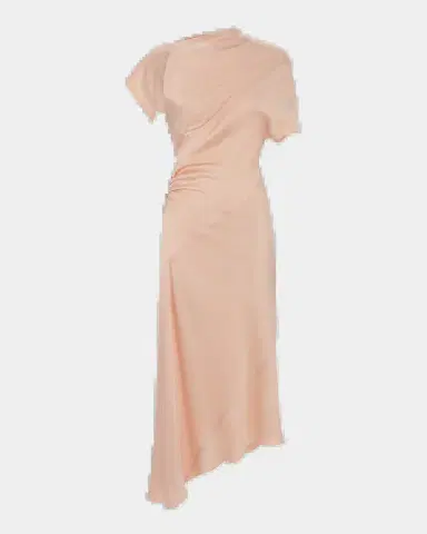Victoria Beckham Asymmetric Twist Satin Midi Dress | Thumbnail 2 Victoria Beckham Asymmetric Twist Satin Midi Dress | Thumbnail 2