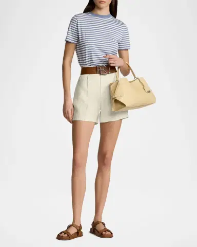 Ralph Lauren Collection Denise Linen Shorts | Thumbnail 2 Ralph Lauren Collection Denise Linen Shorts | Thumbnail 2