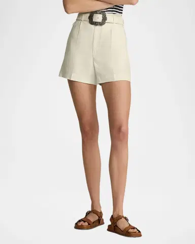 Ralph Lauren Collection Denise Linen Shorts | Thumbnail 7 Ralph Lauren Collection Denise Linen Shorts | Thumbnail 7