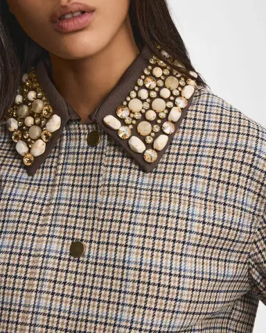 Veronica Beard Kasper Boxy Plaid-Print Jacket | Thumbnail 4 Veronica Beard Kasper Boxy Plaid-Print Jacket | Thumbnail 4