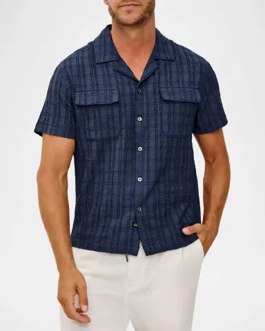 Rails Men's Short-Sleeve Rook Shirt in Navy | Thumbnail 4 Rails Men's Short-Sleeve Rook Shirt in Navy | Thumbnail 4
