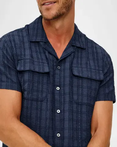 Rails Men's Short-Sleeve Rook Shirt in Navy | Thumbnail 5 Rails Men's Short-Sleeve Rook Shirt in Navy | Thumbnail 5