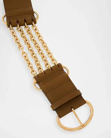 Chloe Chloé Chain And Leather Wide Camera Belt | Thumbnail 2 Chloe Chloé Chain And Leather Wide Camera Belt | Thumbnail 2