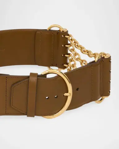 Chloe Chloé Chain And Leather Wide Camera Belt | Thumbnail 3 Chloe Chloé Chain And Leather Wide Camera Belt | Thumbnail 3