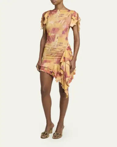 Isabel Marant Janick Asymmetric Ruffle Jersey Mini Dress | Thumbnail 8 Isabel Marant Janick Asymmetric Ruffle Jersey Mini Dress | Thumbnail 8