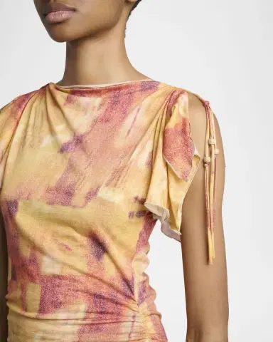 Isabel Marant Jazia Fringe Split-Sleeve Jersey Blouse | Thumbnail 5 Isabel Marant Jazia Fringe Split-Sleeve Jersey Blouse | Thumbnail 5