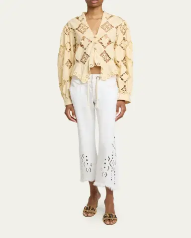 Isabel Marant Nina Lace Embroidered Peplum Top | Thumbnail 2 Isabel Marant Nina Lace Embroidered Peplum Top | Thumbnail 2