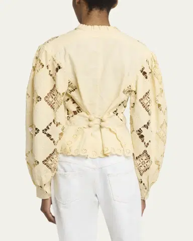 Isabel Marant Nina Lace Embroidered Peplum Top | Thumbnail 3 Isabel Marant Nina Lace Embroidered Peplum Top | Thumbnail 3