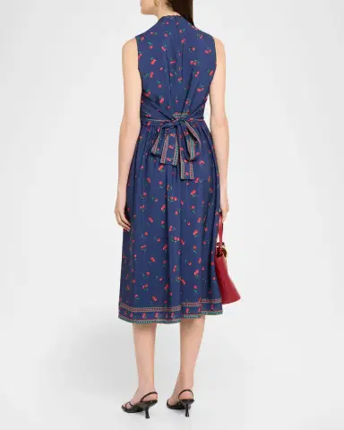 Shoshanna Thorton Cherry-Print Crepe De Chine Midi Dress | Thumbnail 3 Shoshanna Thorton Cherry-Print Crepe De Chine Midi Dress | Thumbnail 3