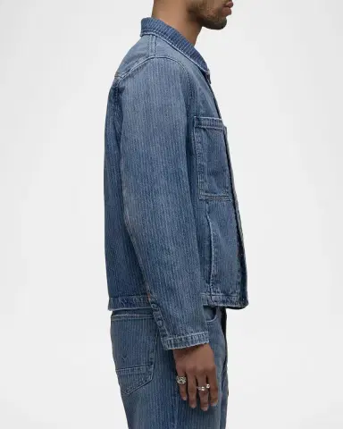 Hudson Men 's Stripe Denim Work Jacket | Thumbnail 5 Hudson Men 's Stripe Denim Work Jacket | Thumbnail 5
