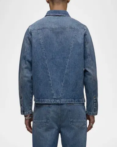 Hudson Men 's Stripe Denim Work Jacket | Thumbnail 6 Hudson Men 's Stripe Denim Work Jacket | Thumbnail 6