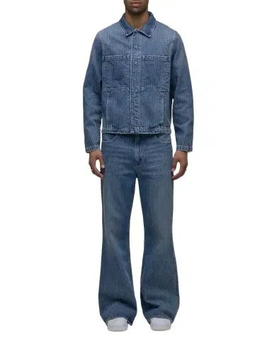 Hudson Men 's Stripe Denim Work Jacket | Thumbnail 1 Hudson Men 's Stripe Denim Work Jacket | Thumbnail 1