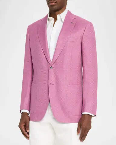 Stefano Ricci Men's Solid Textured Single-Breasted Sport Coat | Thumbnail 4 Stefano Ricci Men's Solid Textured Single-Breasted Sport Coat | Thumbnail 4