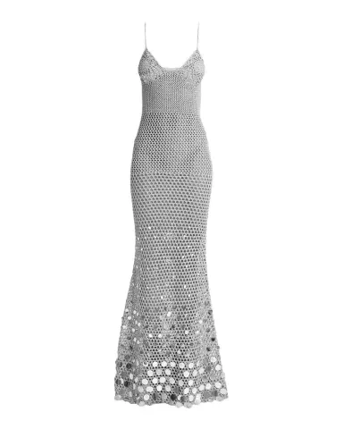 CASABLANCA Mirror Sequined Crochet Knit Maxi Dress | Thumbnail 1 CASABLANCA Mirror Sequined Crochet Knit Maxi Dress | Thumbnail 1