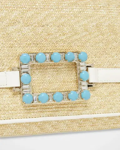 Roger Vivier Belle Vivier Slim Rattan Top-Handle Bag | Thumbnail 4 Roger Vivier Belle Vivier Slim Rattan Top-Handle Bag | Thumbnail 4